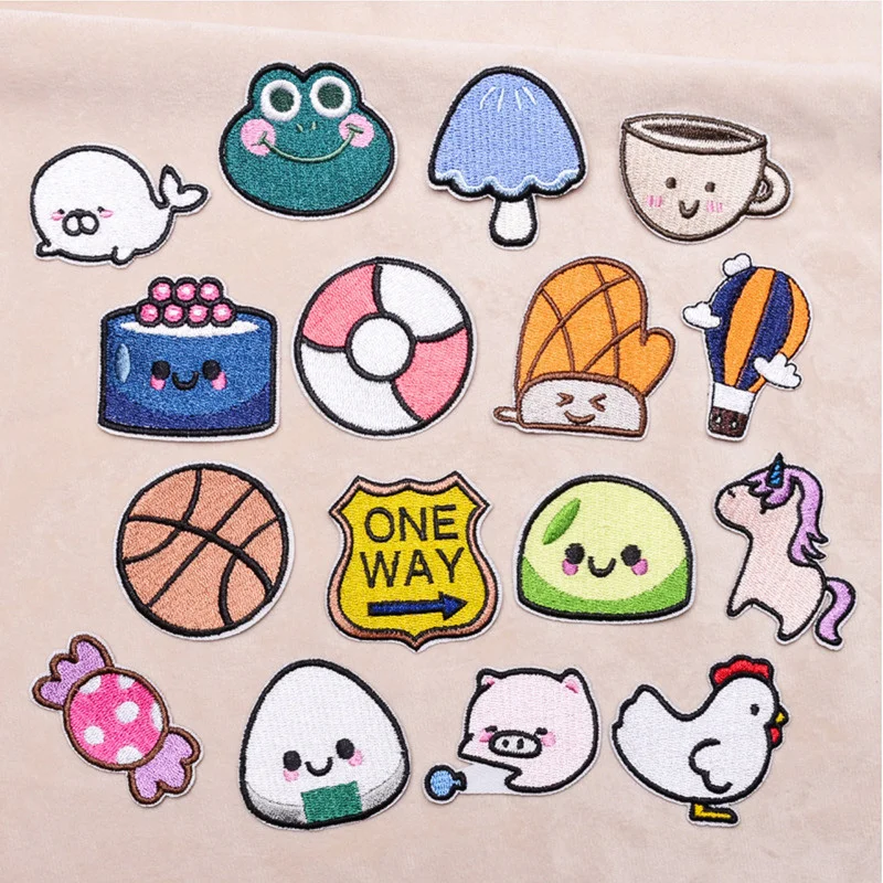 

Cartoon animal embroidery Patches Hot melt adhesive Iron On DIY children's clothes hats bags decorative stickers accessories