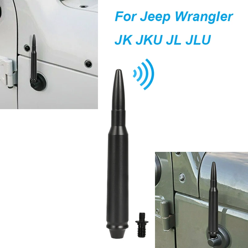 6,1 Inch Aluminium FM Kugel Antenne Für Jeep Wrangler JK JKU JL JLU Auto Stereo Radio Signal Verstärker Mast Peitsche 2007 2008-2020