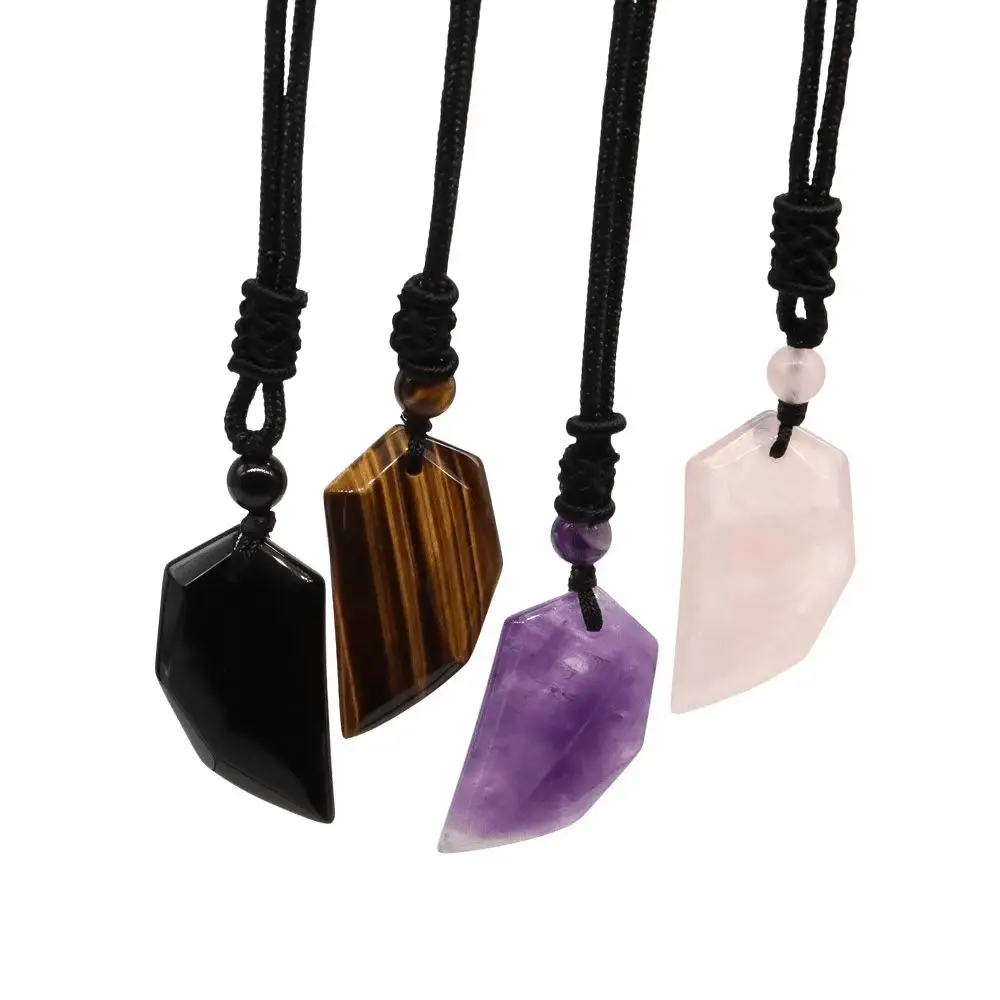 

Кулон в виде крыла ангела, 1,3 дюйма, натуральный камень, исцеляющий кристалл, тигровый глаз, аметист, чистое кварцевое ожерелье, драгоценный ...