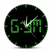 gym time simple design green wall clock for fitness room minimalist workout artwork timepieces silent non ticking wall watch