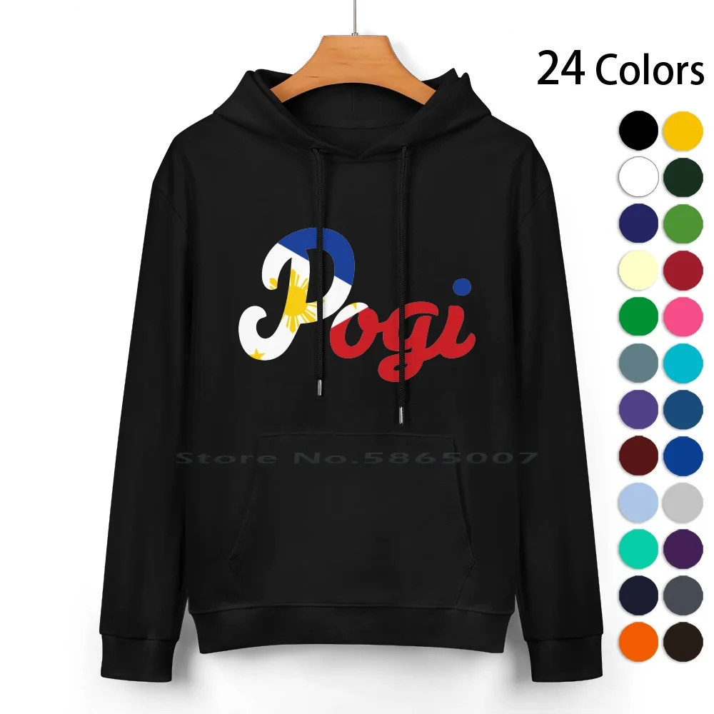 

Толстовка с Филиппинским флагом поги из чистого хлопка свитер 24 цвета Филиппинский флаг Филиппинский красный синий белый желтый солнце звезда Милая поги 100%