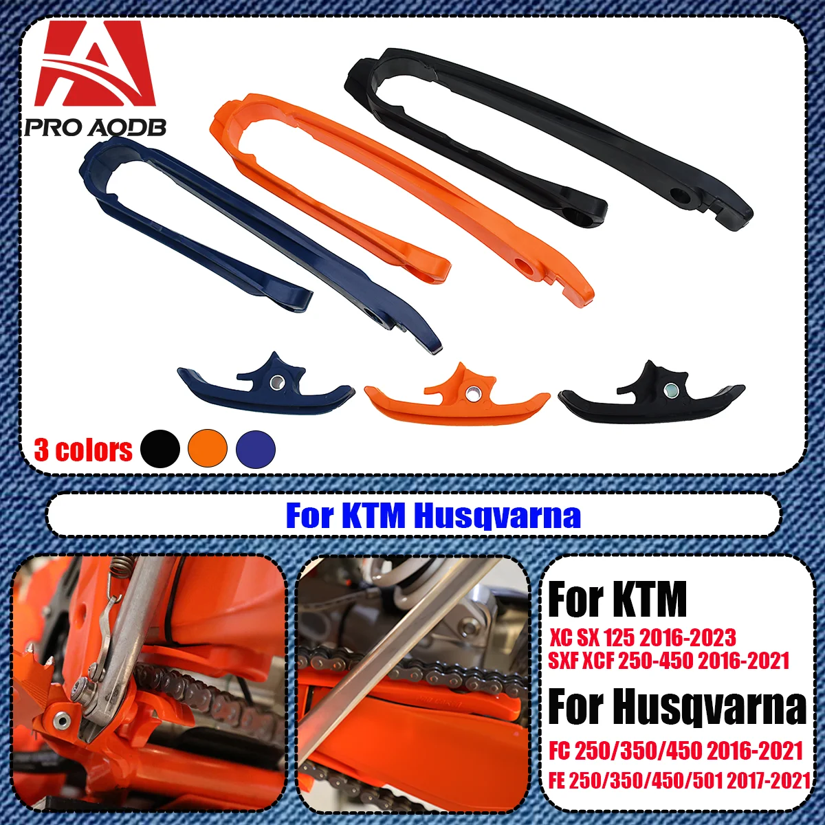 Направляющая маятника слайдера цепи мотоцикла для KTM EXC EXC-F SX SXF XC XCW XCF-W 125150 250 300 350