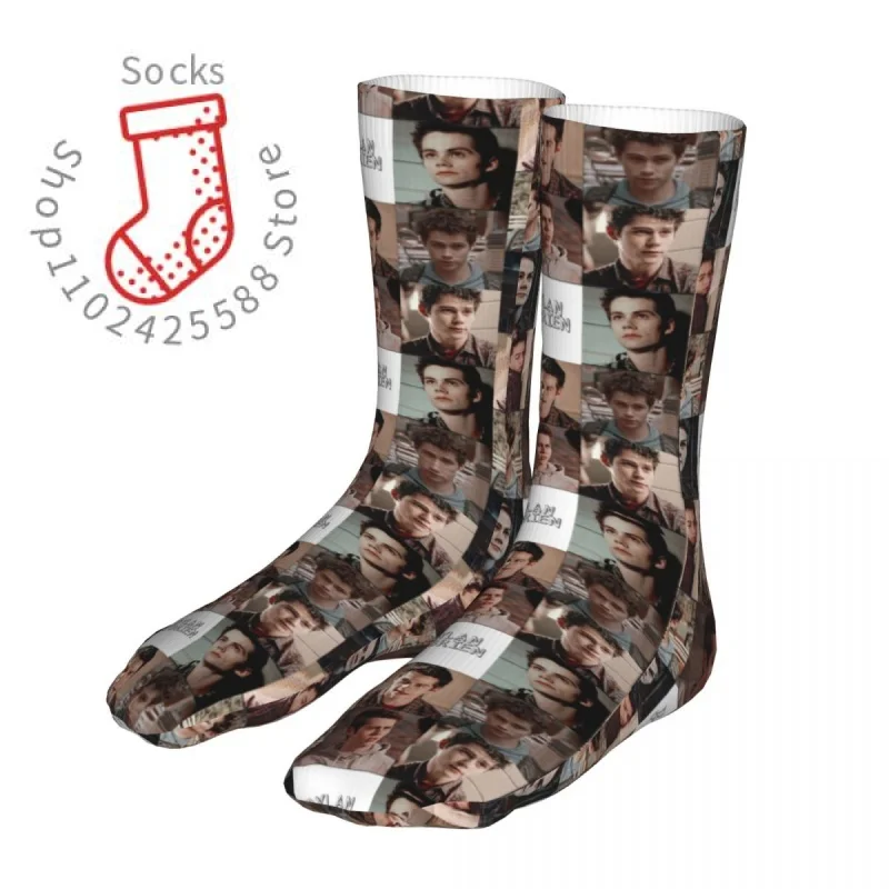 

Men Bike Dylan O'Brien Socks Cotton Happy Teen Wolf Stiles Actor Women Socks