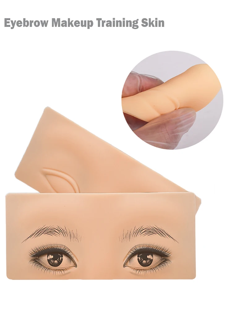 

3D Silicone Eyebrow Makeup Training Skin Tattoo Practice Eye Skin For Makeup Beauty Academy Training Tattoo Supplies