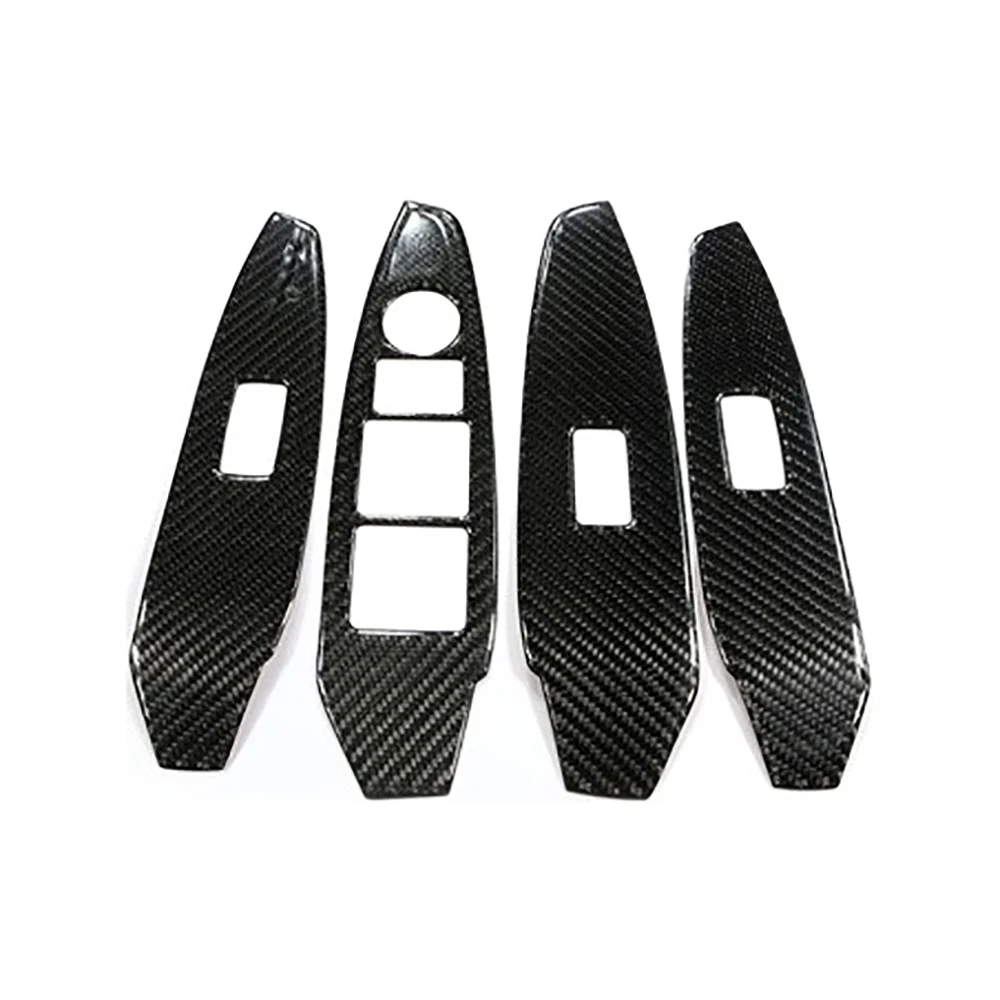 

Car Carbon Fiber Door Window Switch Lift Button Switch Panel Cover Trim Decor for Mazda CX5 CX-5 2015 2016 Accessories