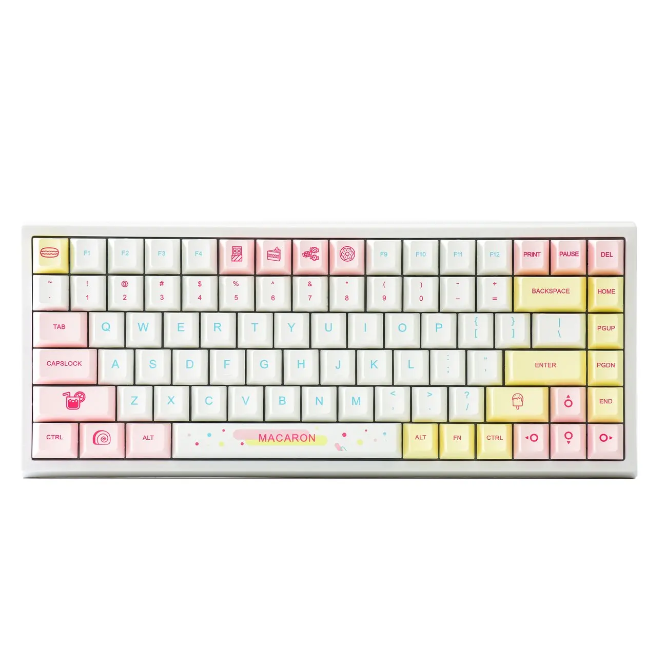

YUNZII Macaron 84-Key RGB Hotswap Wired Mechanical Gaming Keyboard with PBT Dye-subbed Kawaii Keycaps for Mac/Win/Gamers