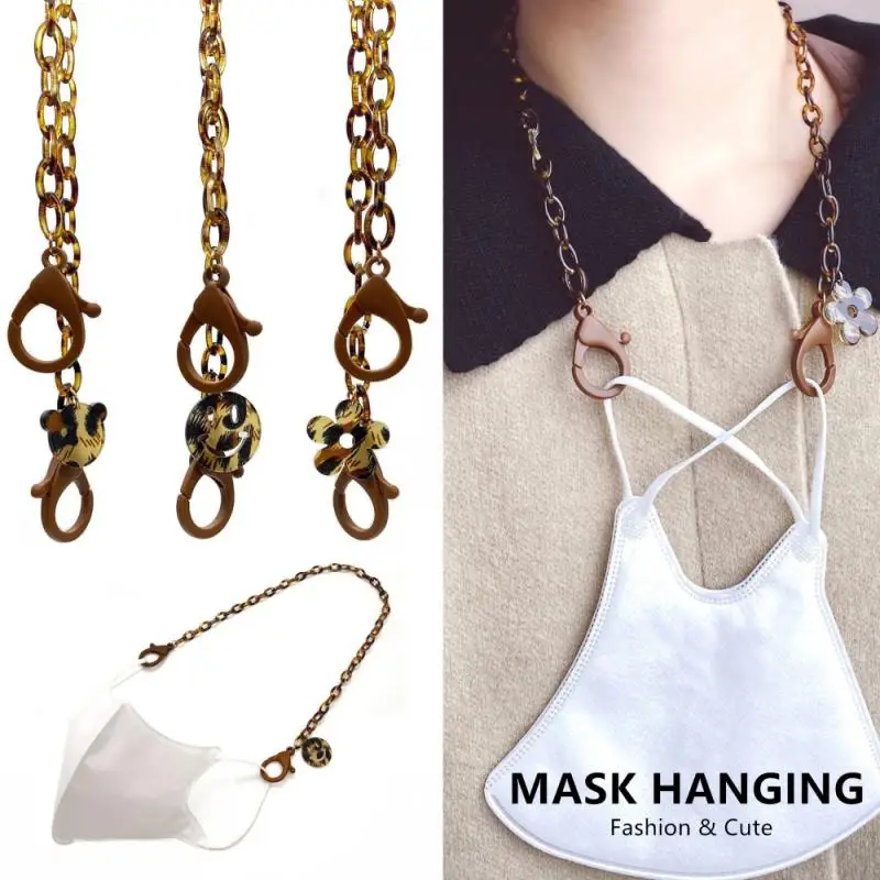 

Mask Hanging Rope Necklace Face Mask Lanyard Cute Fashion Pendant Traceless Ear Hanging Rope Chain Hooks For Children Adult New