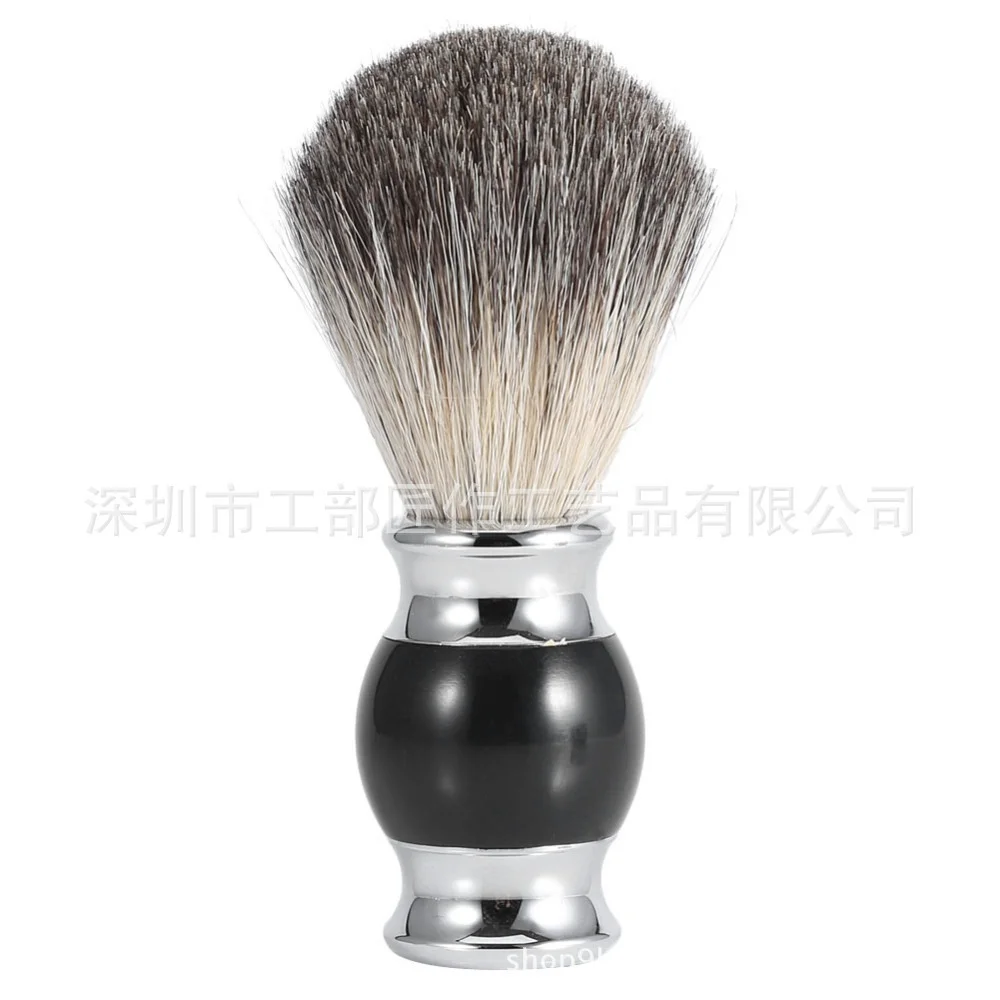 

Shaving Brush Badger Hair 26mm Wood Handle Clear Acrylic Stand Stainless Steel Bowl for Men Wet Shave Brushes Set Gift