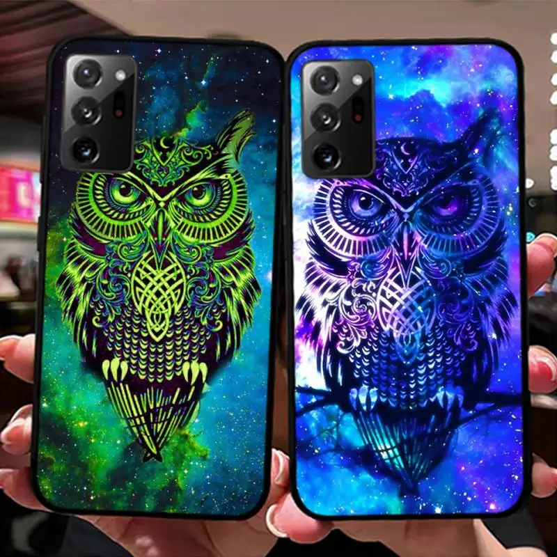 

Animal Night Owl Phone Case for Samsung Note 5 7 8 9 10 20 pro plus lite ultra A21 12 72