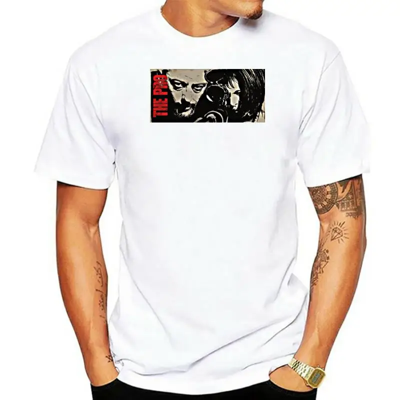 

Movie T-Shirts for Men Summer Leon The Professional Tshirts Printed Cotton Fabric T Shirt Vintage Character Killer Tops Fitness