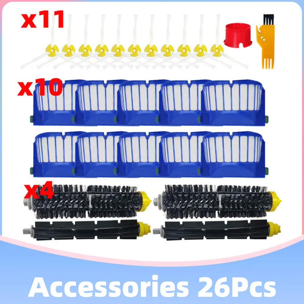 

IRobot Roomba 600 605 610 614 616 620 660 630 651 650 670 690 680 698 Hepa Filter Main Side Brush Parts Vacuum Cleaner Kits