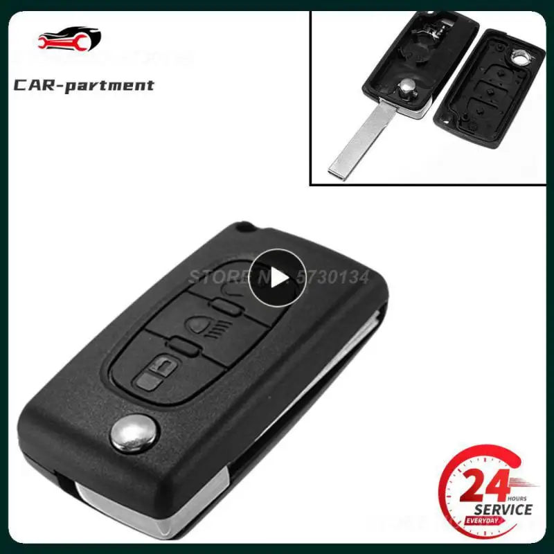 

1~7PCS Portable Folding Flip 3 Button Remote Key Case Shell For Citroen C2 C3 C4 C5 C6 Keyless Entry Fob Cause Car Alarm Cover