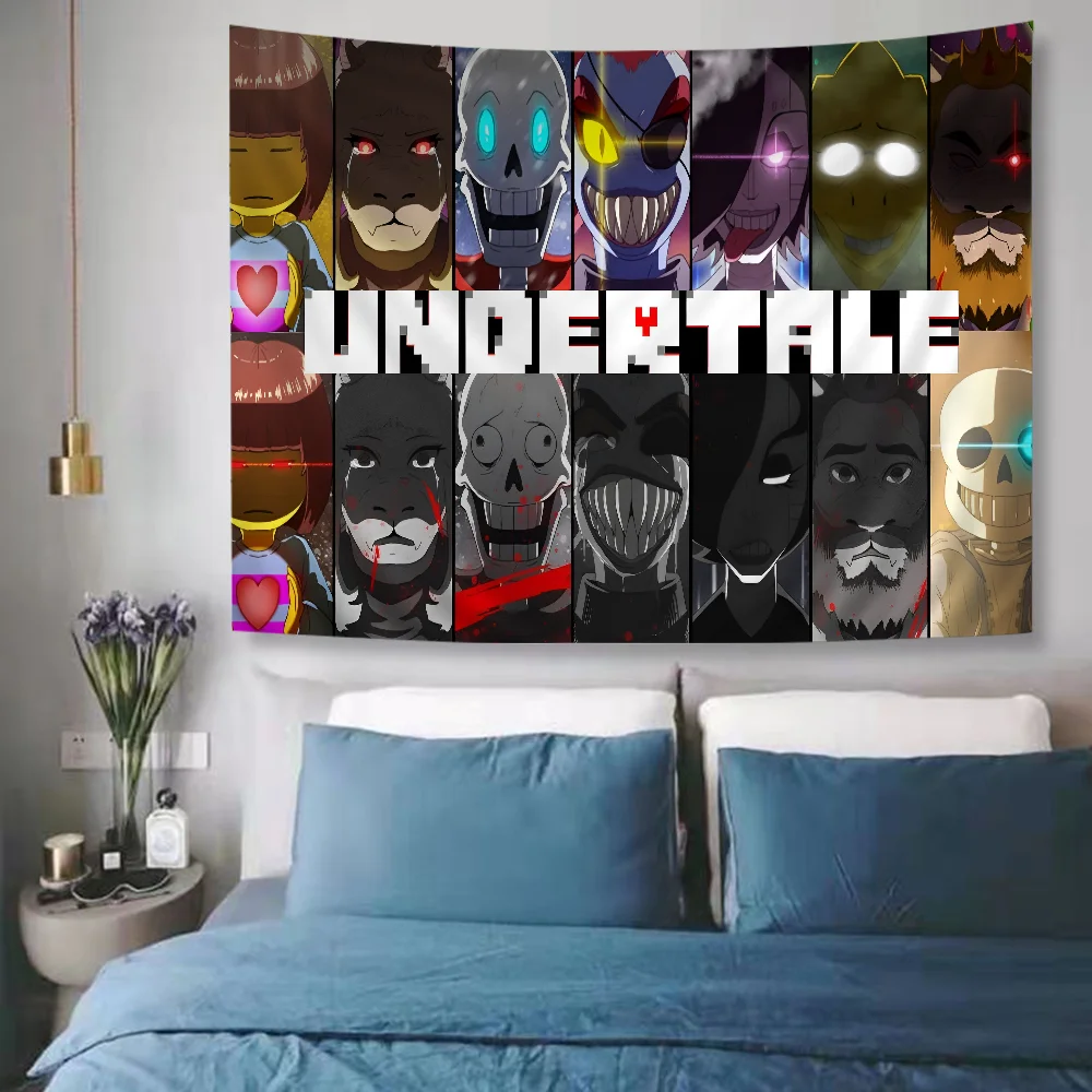 Game Undertale Hippie Wall Hanging Tapestries Art Science Fiction Room Home Decor Kawaii