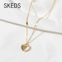 skeds fashion heart pendant necklace choker for women girls fashion korean style chain accessories jewelry elegant necklace