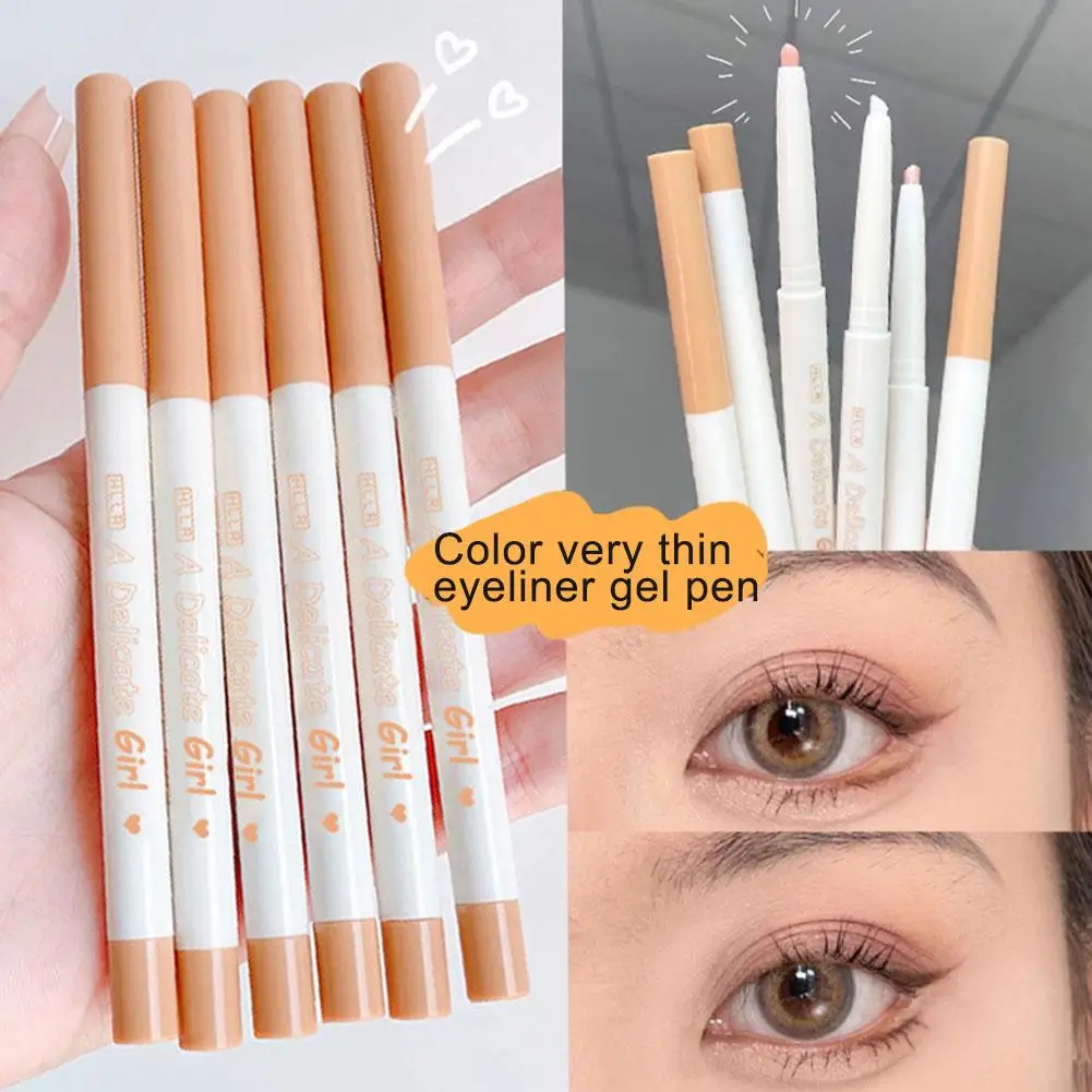 

Color Very Thin Eyeliner Gel Pen Silkworm Pen Pearlescent Brighten Contouring Eye Matte Shiny Glitter Eyeshadow Eyeliner Sm J3L8