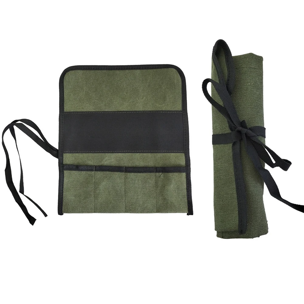

Practical Tool Storage Solution, Roll Up Tool Bag with Sturdy Pockets, Ideal for Wrenches, Screwdrivers, and More Grey
