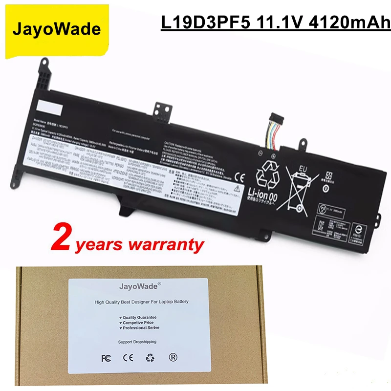 

JayoWade L19D3PF5 Battery For Lenovo IdeaPad 3-14ADA05 3-14ARE05 3-14IIL05 3-14IML05 3-15ARE05 3-15IIL05 3-15IML05 L19C3PF7