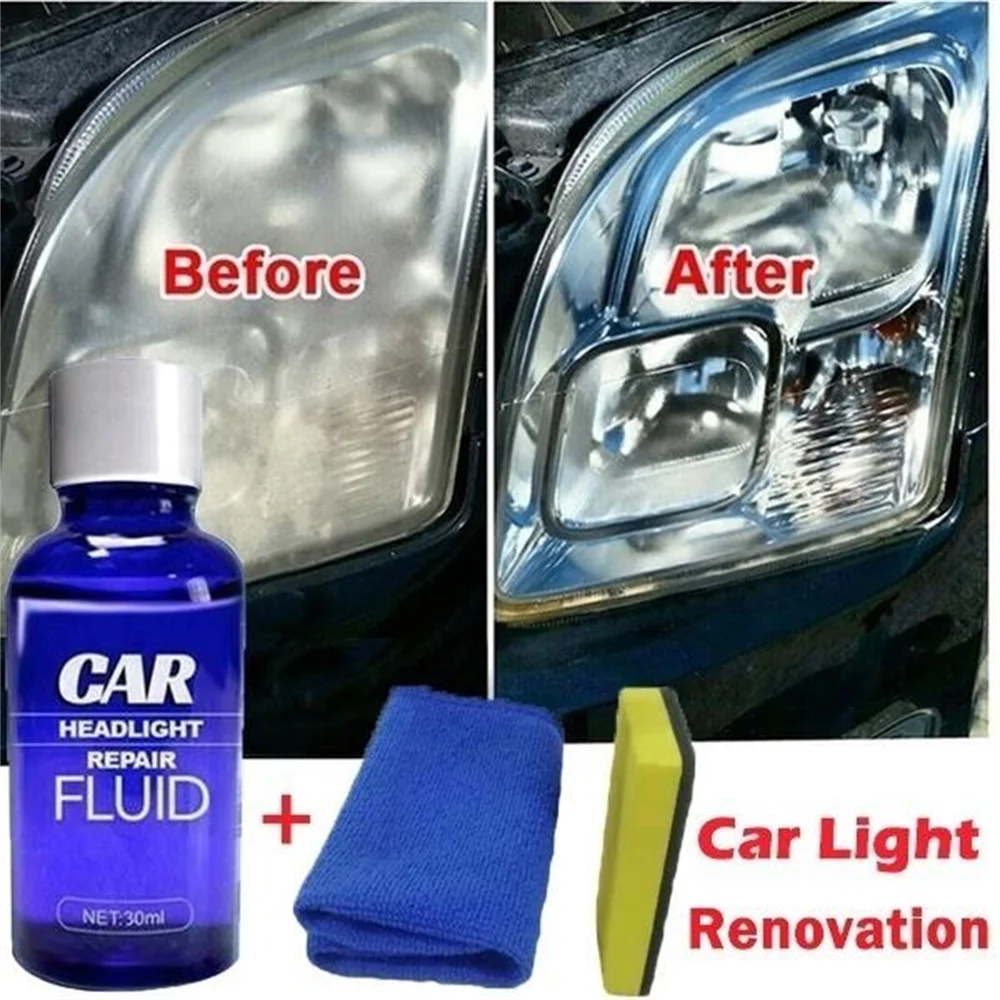30ML Car Headlight Repair Liquid Polishing Anti-scratch And Maintenance Kit Rearview Mirror Coating Car Lens Cleaner Restoration