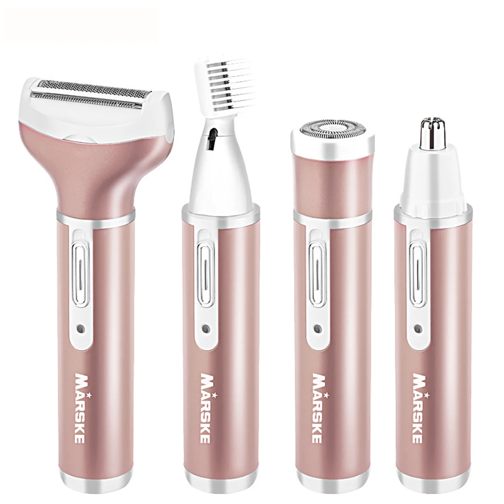 

Electric Shaver 4-in-1 Painless Body Eyebrow Nose Hair Remover Women Facial Hair Trimmer, Purple