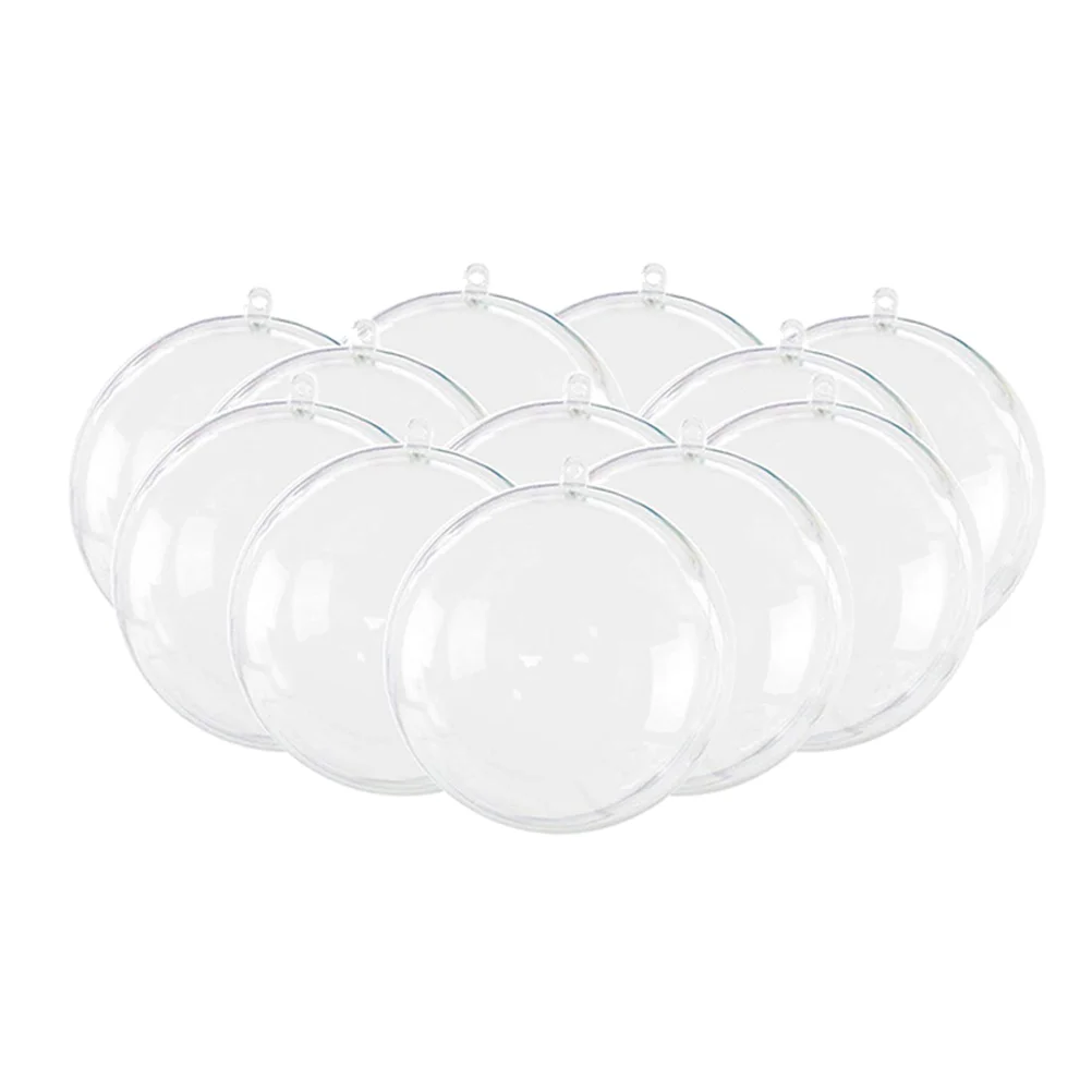 

12pcs Transparent Plastic Ball Christmas Ball Christmas Decorations for Festival Decor