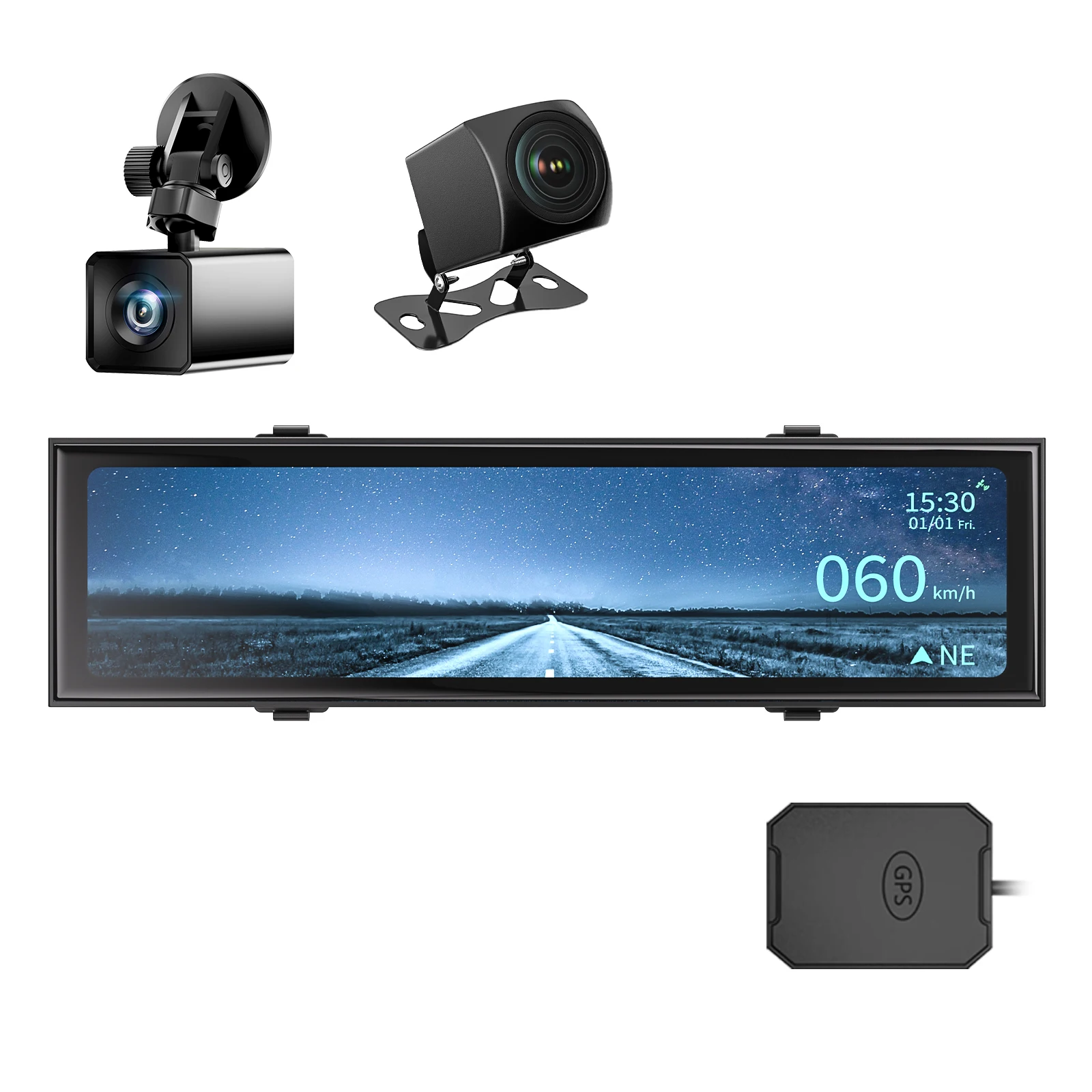 AKEEYO двойной объектив 24-часовая запись Wi-Fi видеорегистратор автомобильная 4k