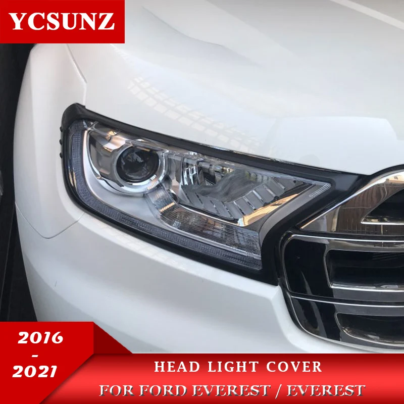 

ABS Headlights Cover For Ford Everest Titanium Everest Ranger Wildtrak T7 2016 2017 2018 2019 2020 2021 Endeavour Accessories