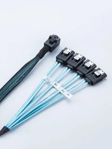 YiHESZ HD Mini SAS кабель SFF-8643 - 4 SATA 0,5 м / 1 м