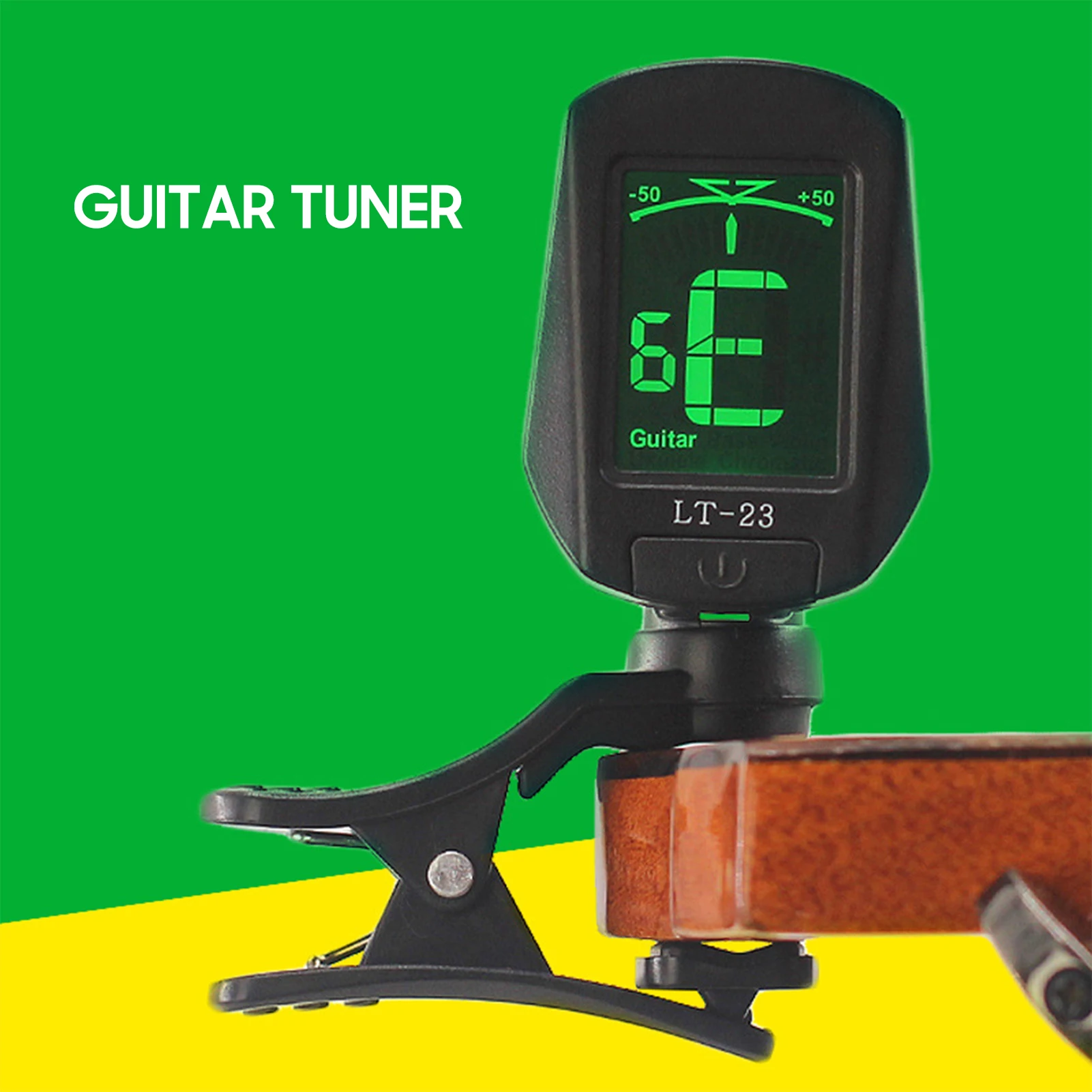 

LT-23 Mini Digital Guitar Tuner LCD Display Clip On Tuners for Chromatic Bass Violin Ukulele Accessory Black Guitar Tuner