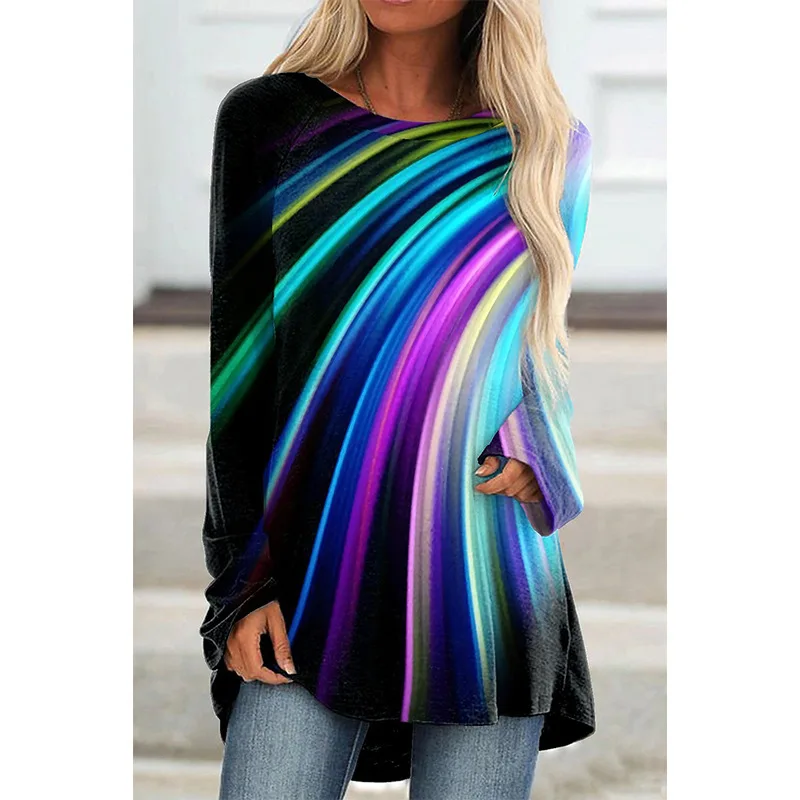 Женские рубашки с круглым вырезом пуловеры из искусственного хлопка топы