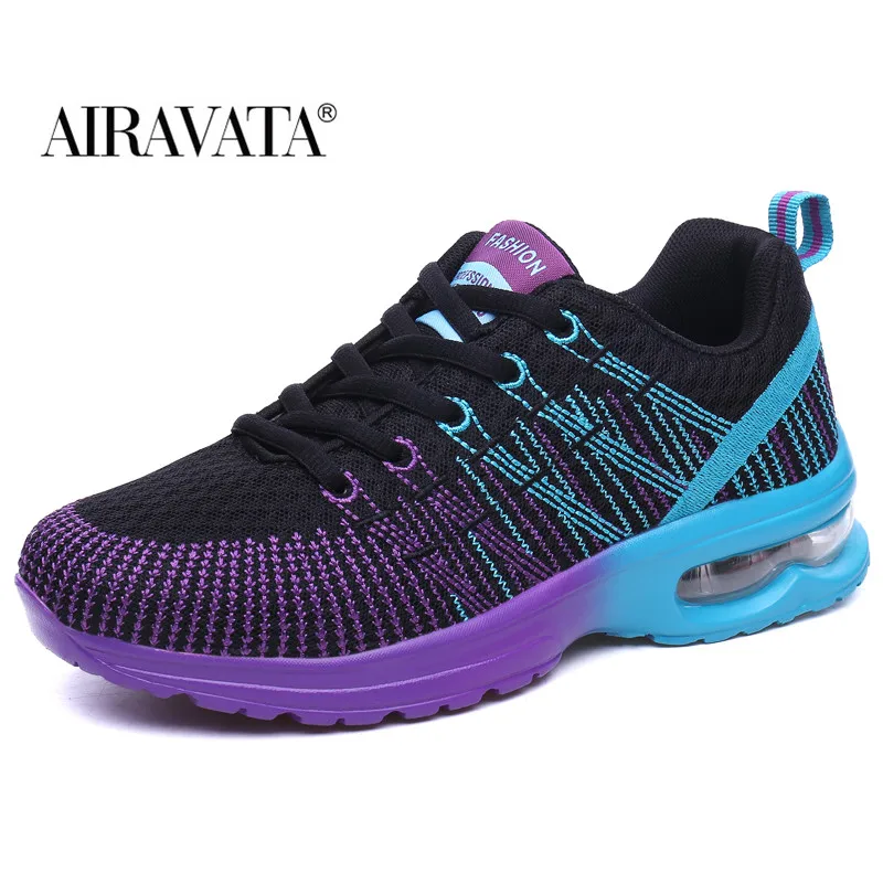 Women Sneakers Sports Tennis Shoes Cushion Running Shoes Lace Up Breathable Leisure Outdoor Sneakers