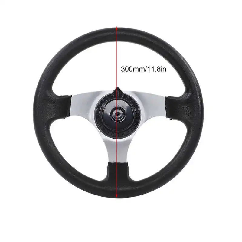 Go Kart Steering Wheel Assembly Set Adjustable 300mm/11.8in Diameter fit for 150cc‑250cc Engines |