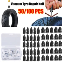 50pcs vacuum tyre repair nail for car truck motorcycle scooter bike tubeless tyre repair rubber nails repair tire film nail