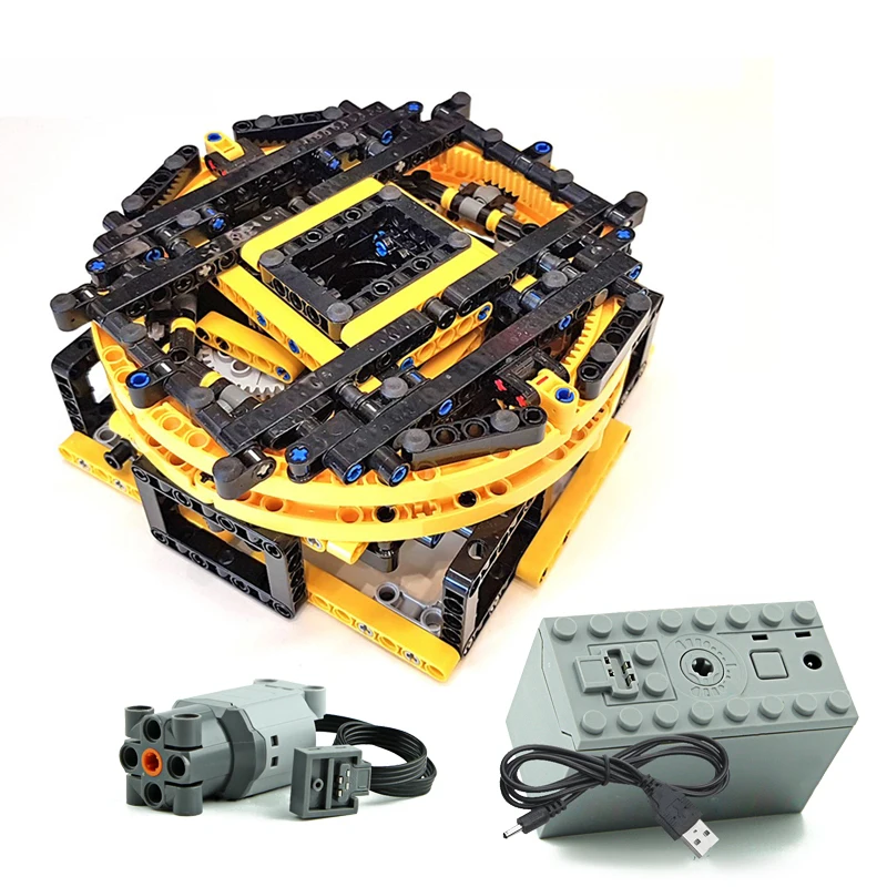 

NEW Creative MOC High-Tech Parts Motorised Display Turntable Compatible with MOC-22252 High-Tech Bricks Boys DIY Toys gifts