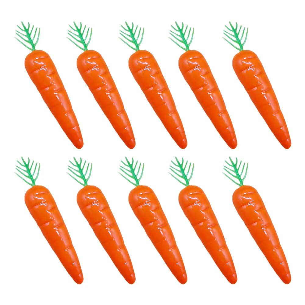 

10pcs Easter Simulation Carrot Easter Decorations for Home Artificial Carrot Plastic Fake Vegetable Props Easter Bunny Party Dec