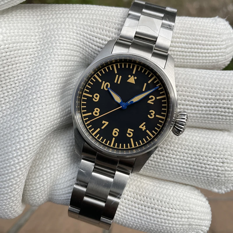 STEELDIVE Мужские часы-пилот 39 мм Ретро Автоматические механические наручные часы