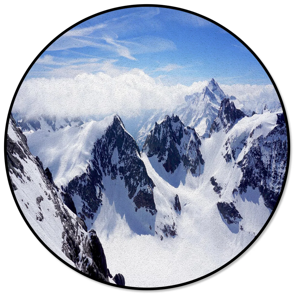 

Snow Mountain Valley Titlis Circle Rug Area Rug Large Carpets For Bed Room Rugs And Carpets For Home Living Room Bedroom Decor