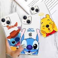 mickey minnie stitch case for iphone 12 11 13 pro max mini xr x xs max 7 8 plus se 2022 shockproof cover cases
