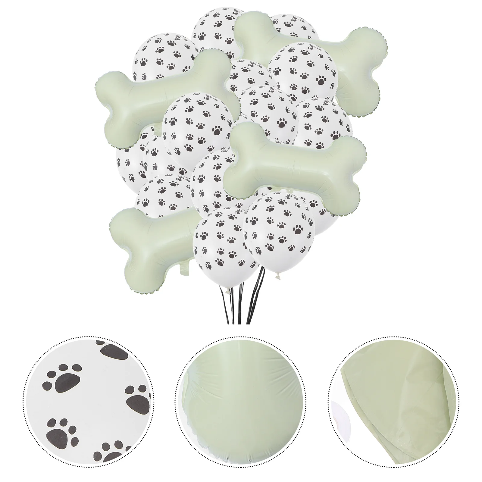 

Bone Balloon Scene Decor Dog Paw Pattern Party Supplies Pet Birthday Decorative Balloons