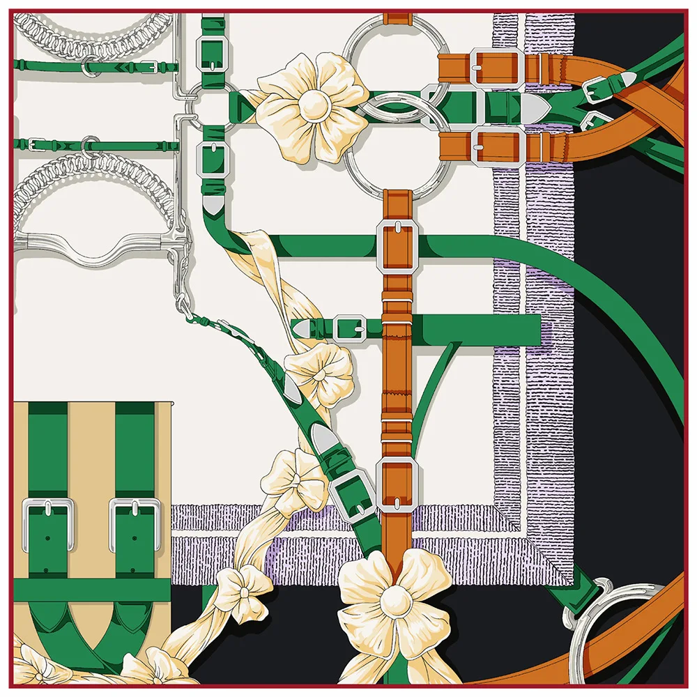 Шелковый квадратный шарф