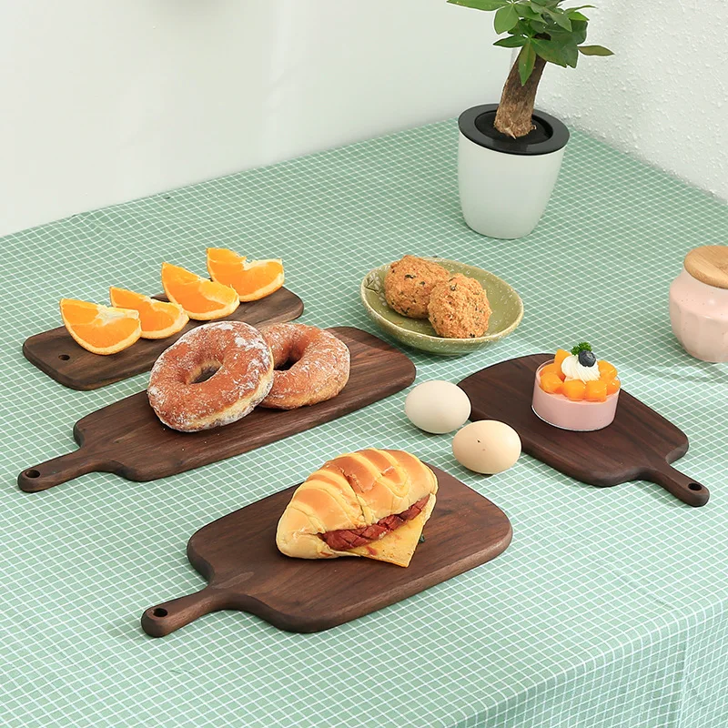 

Quality Kitchen Wooden Chopping Blocks Beech Walnut Cutting Board Pizza Bread Fruit Sushi Tray Hangable Non-slip Kitchen Tools