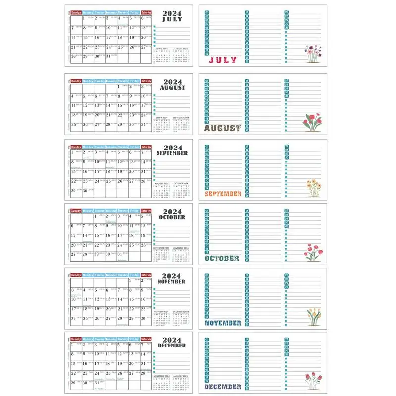 Календарь Настольный 2024-2025 ежемесячный планировщик список дел календарь