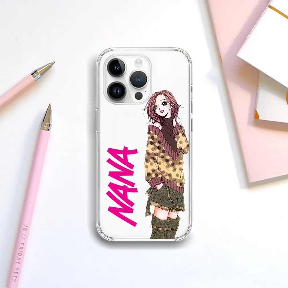 Comics N-Nana Osaki Transparent Phone Case For iPhone 12 11 14 13 15 16 Pro Max Plus Shell
