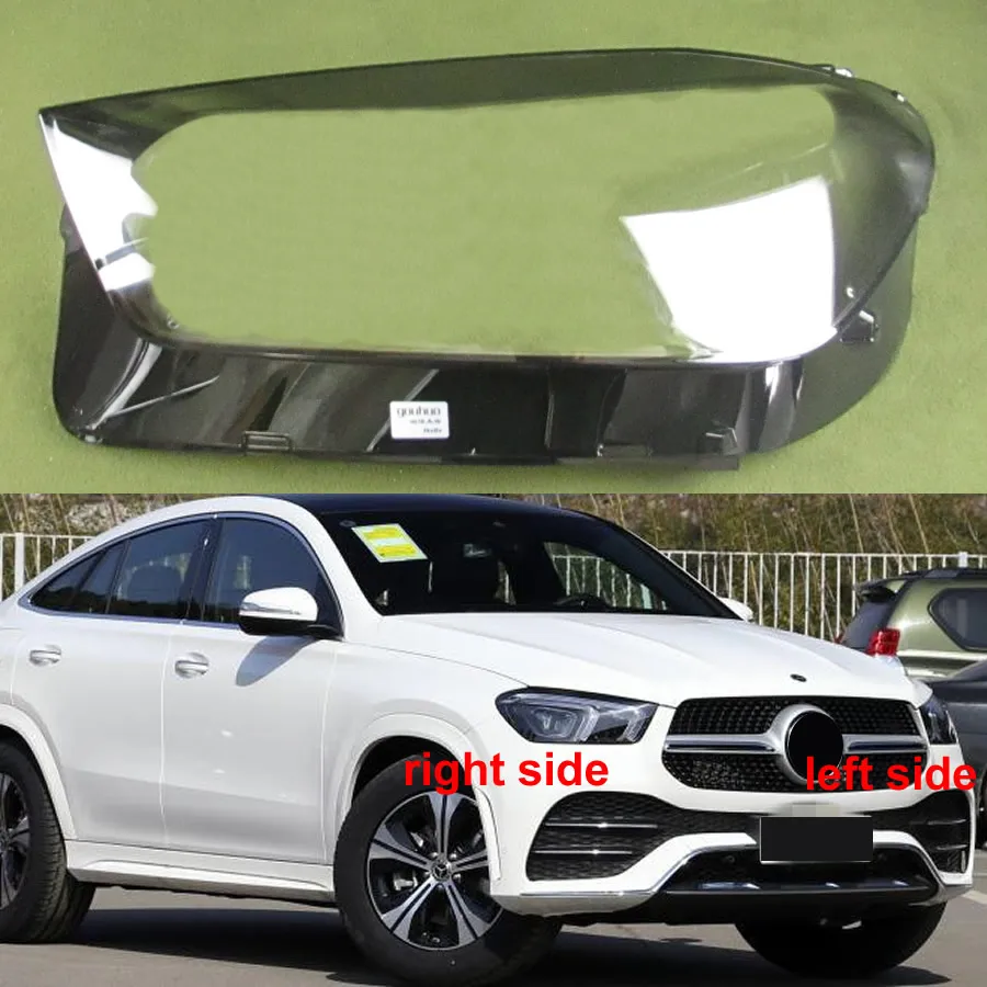 

For 2020 2021 Mercedes-Benz GLE300 GLE400 GLE450 Headlight Cover Transparent Headlamp Lamp Shell Replace Original Lampshade