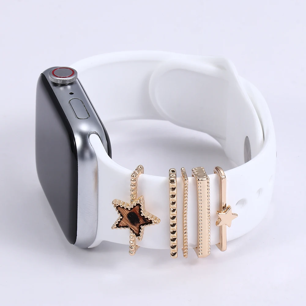 Креативный металлический ремешок в виде букв для браслета Apple Watch наручных часов
