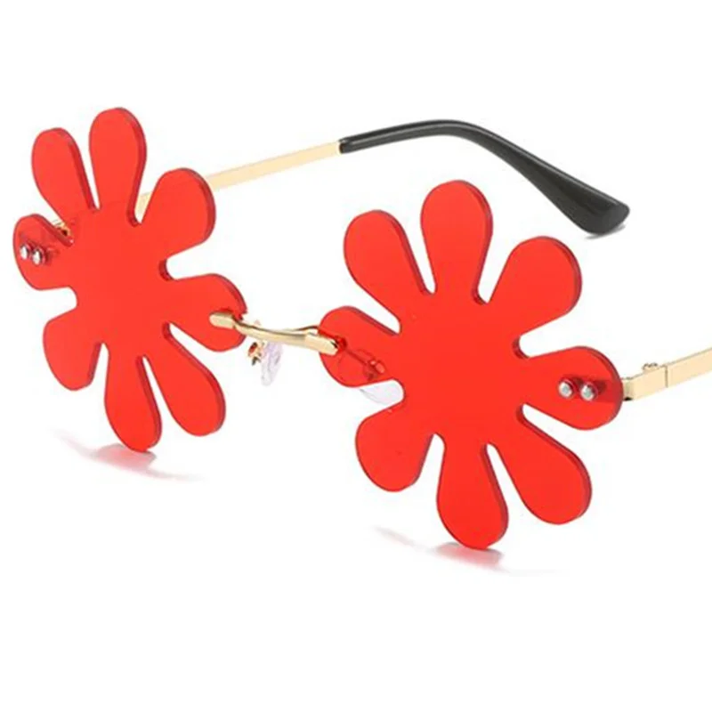 

Hip Hop Rimless Sunglasses Unisex Personalized Flowers Sun Glases Funny Eyewear Masquerade Party Spectacles Eyeglasses