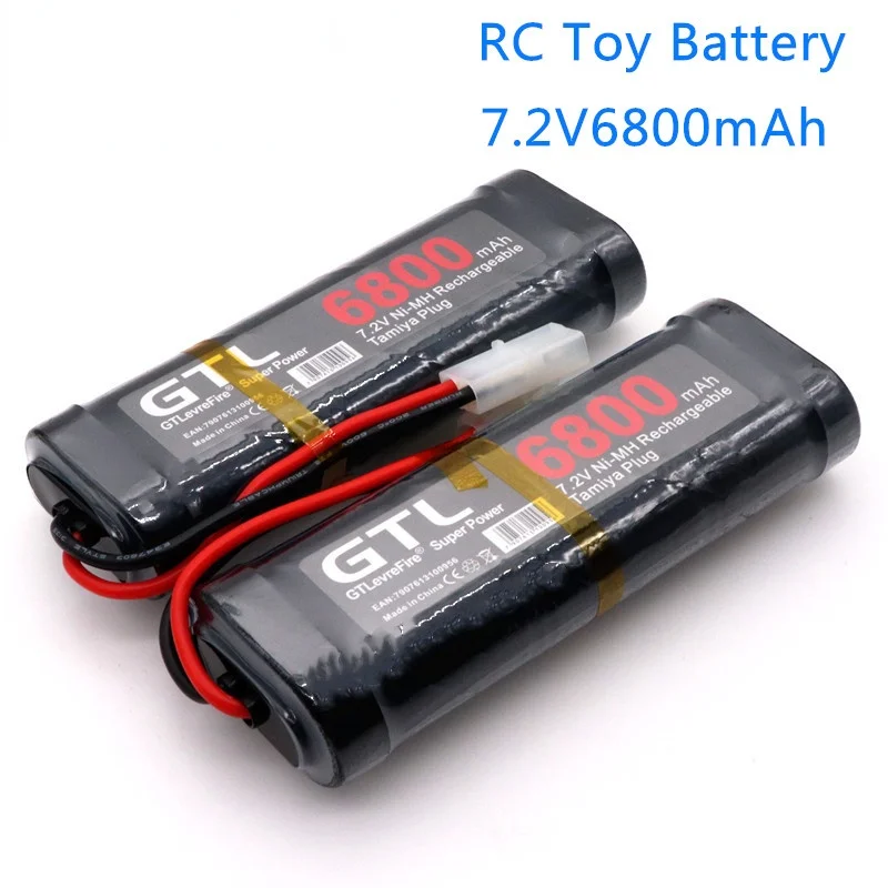 

7.2V 6800mAh NiMh RC Toy Battery Rechargeable Flat Racing Car Replacement Battery for RC Airplane Helicopter Boat