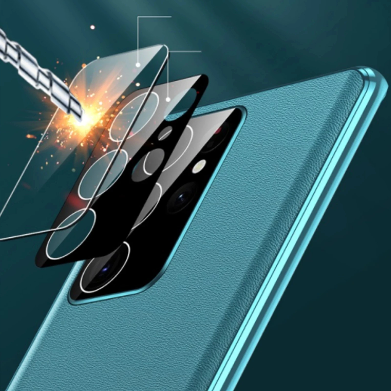 360° Magnetic Case for Samsung Galaxy S22 Plus Ultra Front Tempered Glass+Back Leather with Camera Lens Protector Metal Frame