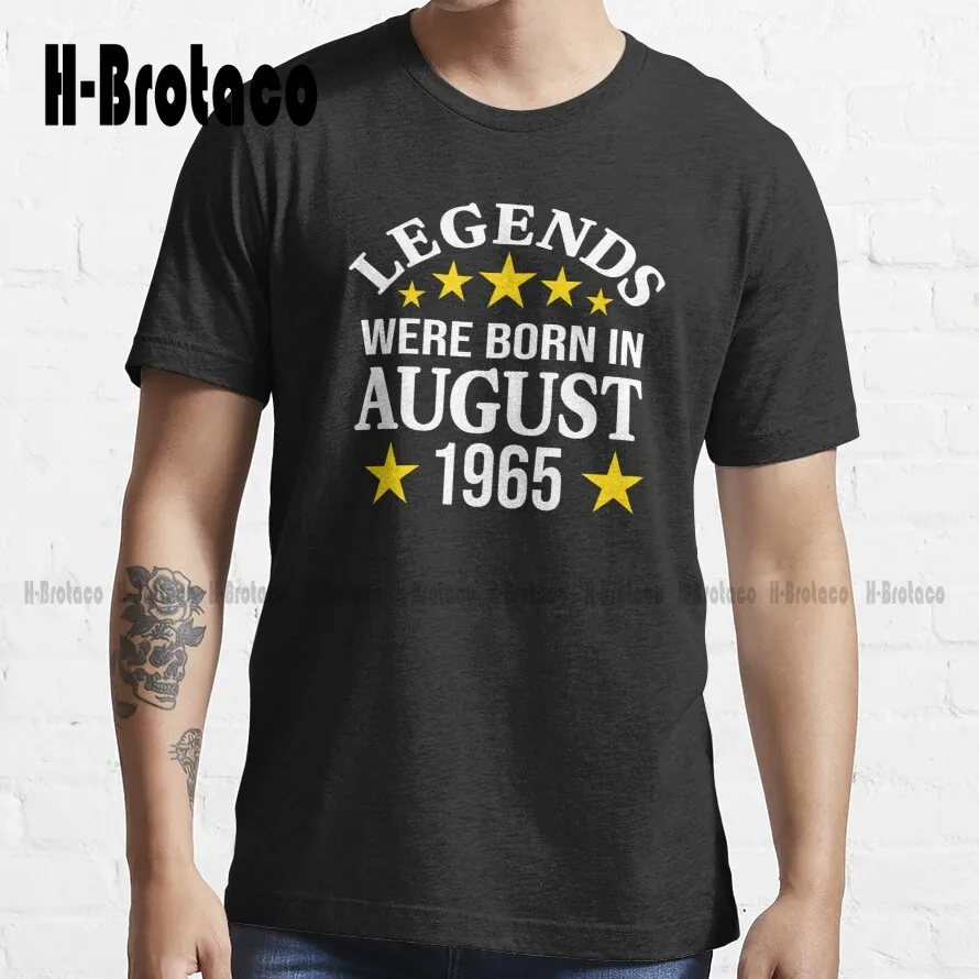 

57Th Birthday Legends Were Born In August 1965 Trending T-Shirt T Shirt Print Printer Xs-5Xl Custom Gift Streetwear Unisex