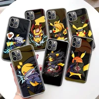 naruto pokemon pikachu coque phone case for iphone 11 pro max 12 mini 13 7 8 plus x xr xs se 2020 6 6s 5 5s apple soft cover