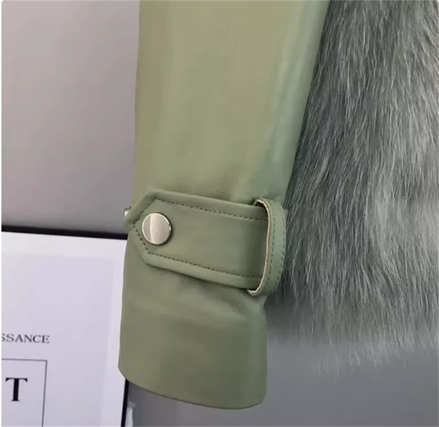 Шуба из лисьего меха для женщин Haining New Year Young Style Leather Plus Hair